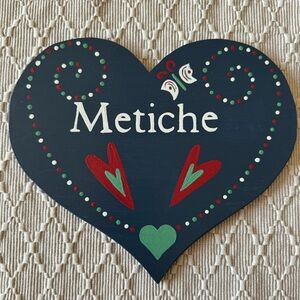 Hand-cut  & Hand Painted Wooden Heart Decor💙